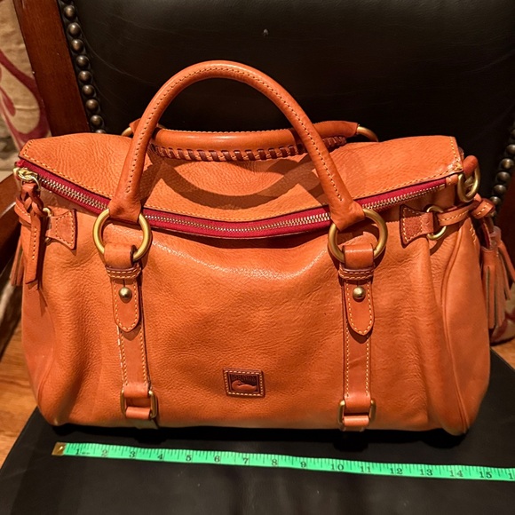 Dooney & Bourke Tan Florentine Leather Satchel Bag - Picture 8 of 12